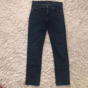 7 for All Mankind high waist straight leg jeans